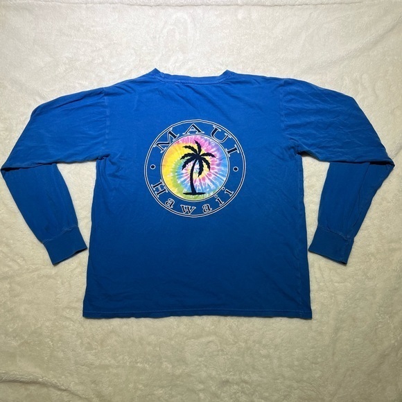 Maui Hawaii blue long sleeve shirt size Medium za - Picture 1 of 5